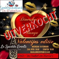 UITVERKOCHT Dinershow & Bingo | La Sparkle Events | Valentijns editie