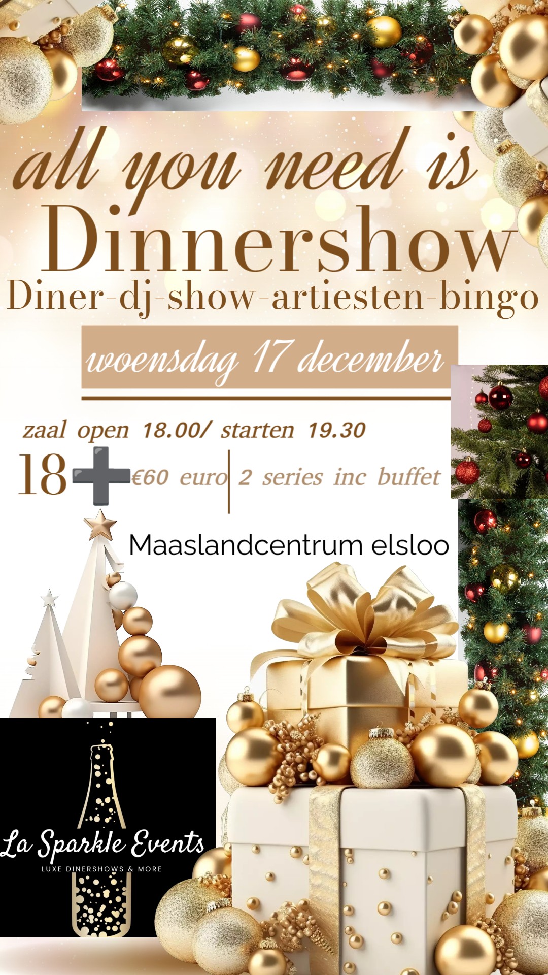 La Sparkle sensation white event dinershow & bingo